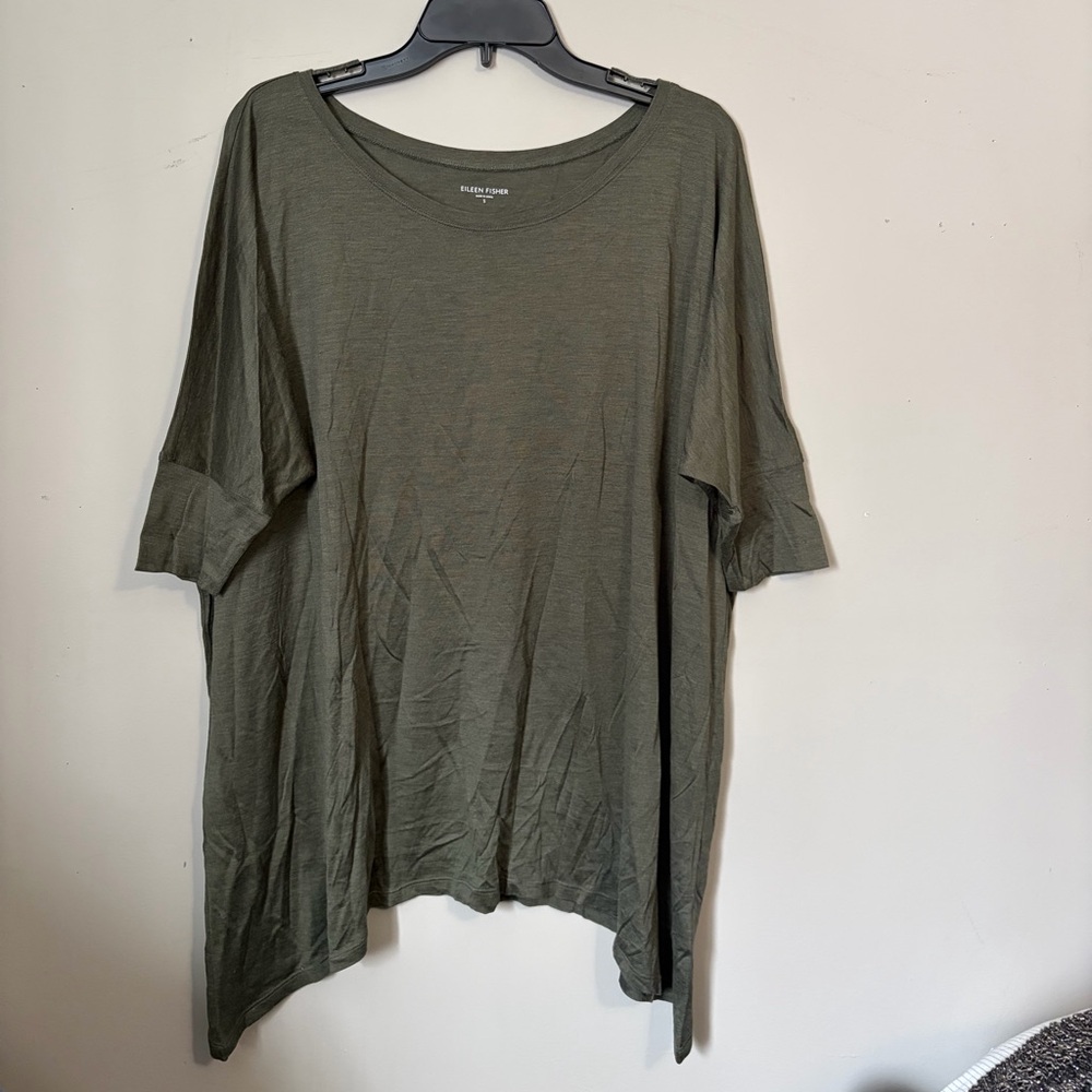 Eileen Fisher Silk Blend Boxy Tunic Size S